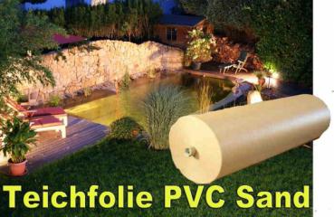 Teichfolie PVC Sand 1,5 mm