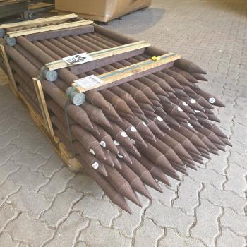 Rundpfosten braun Ø 6 cm x 175 cm Recyclingkunststoff