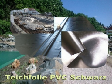 Teichfolie Schwarz 8 x 11 Meter Stärke 1,5mm
