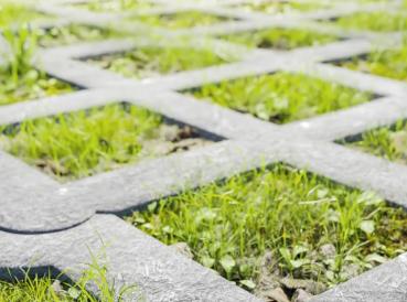 Preview: Rasengittersteine Kunststoff bepflanzt