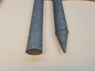 Rundpfosten grau Ø 4,5 cm x 175 cm Recyclingkunststoff