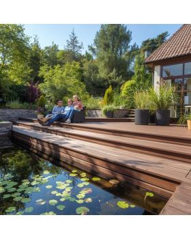Stegbohlen zum Terrassenbau