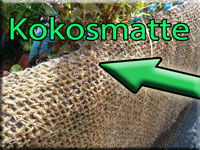 Kokosmatte für Randgestaltung