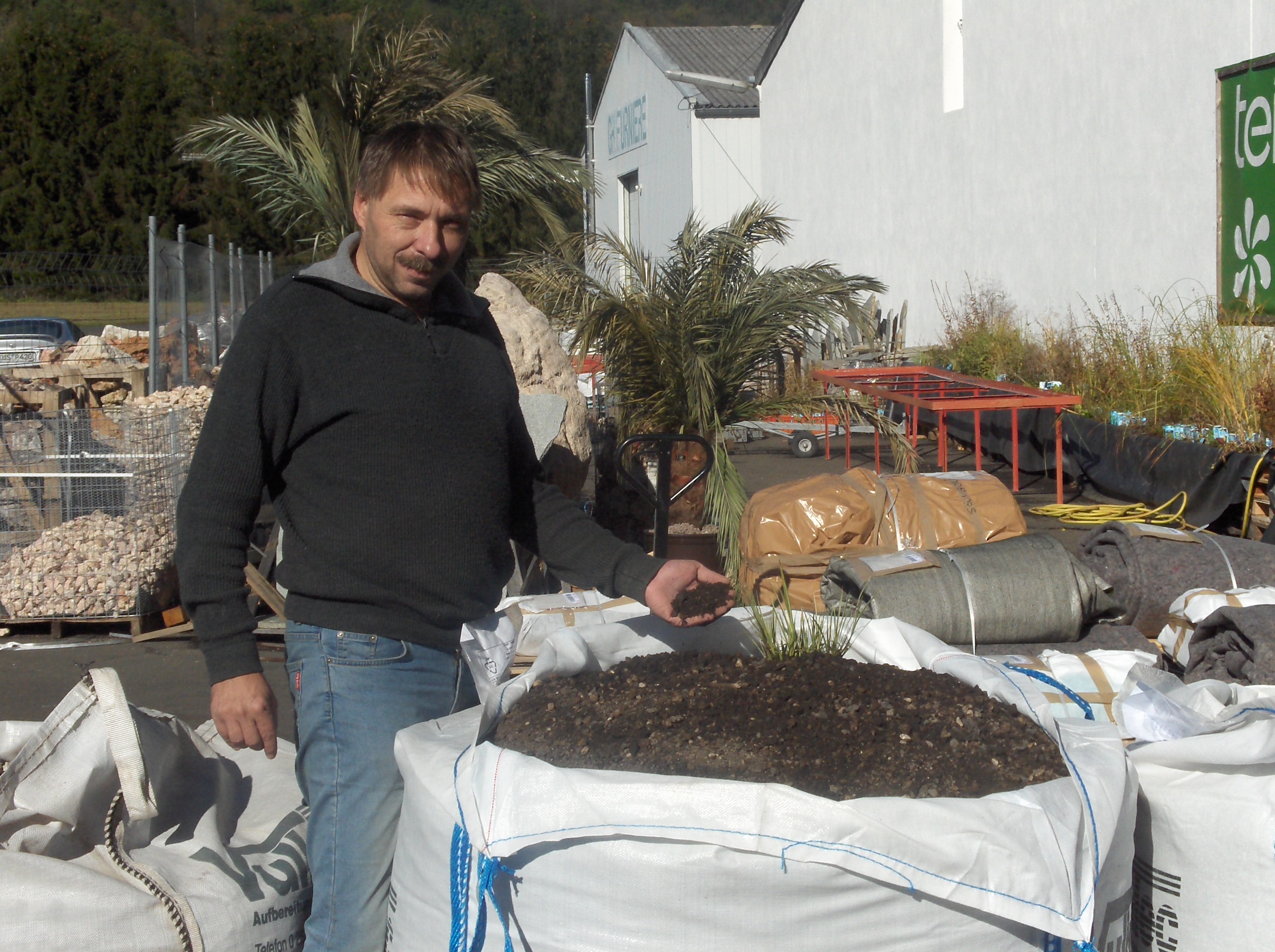 50 kg Substrat zur Dachbegrünung Sorte 2 Lava Bims Gründach Begrünung Sedum 