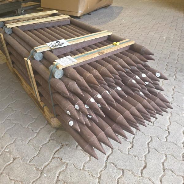 Rundpfosten braun Ø 6 cm x 175 cm Recyclingkunststoff