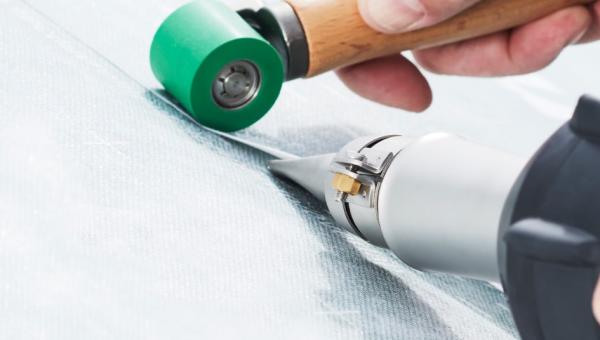 Leister Andruckrolle 28 mm, Silikon Baustelle