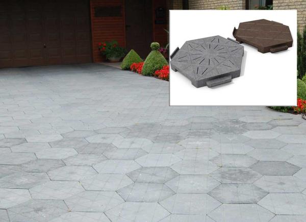 Waben Kunstoff Braun Grau