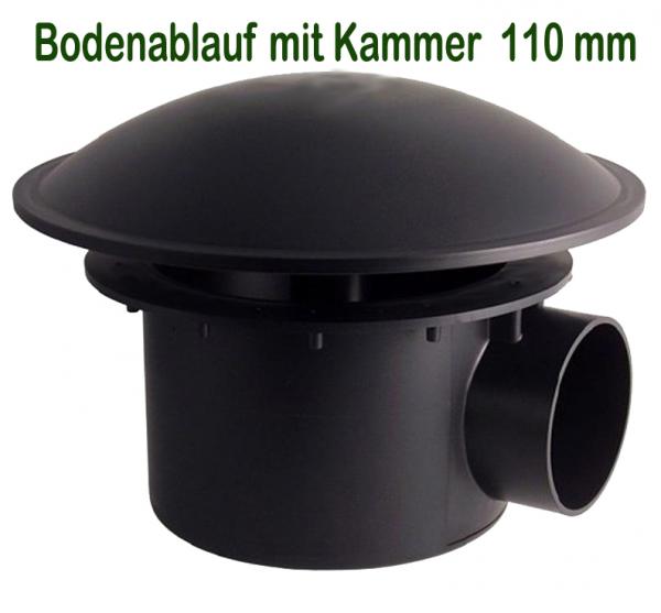 PVC Bodenablauf 110 mm mit Kammer
